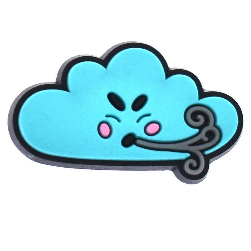 Wholesale Weather Cartoon PVC Soft Glue Patch Mobile Phone Case Decoration Accessories